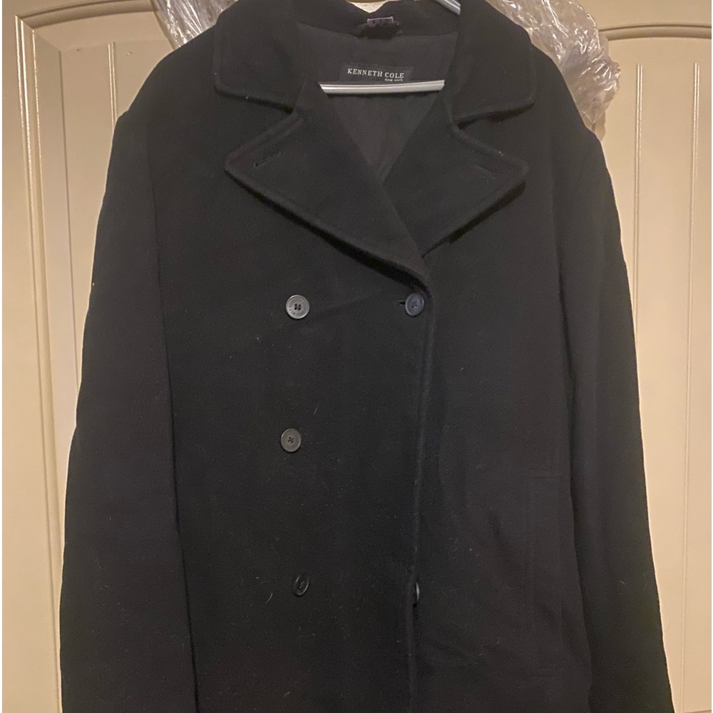 Kenneth Cole G-III Apparel Group Men’s Double Breasted Coat Wool Blend Size XL